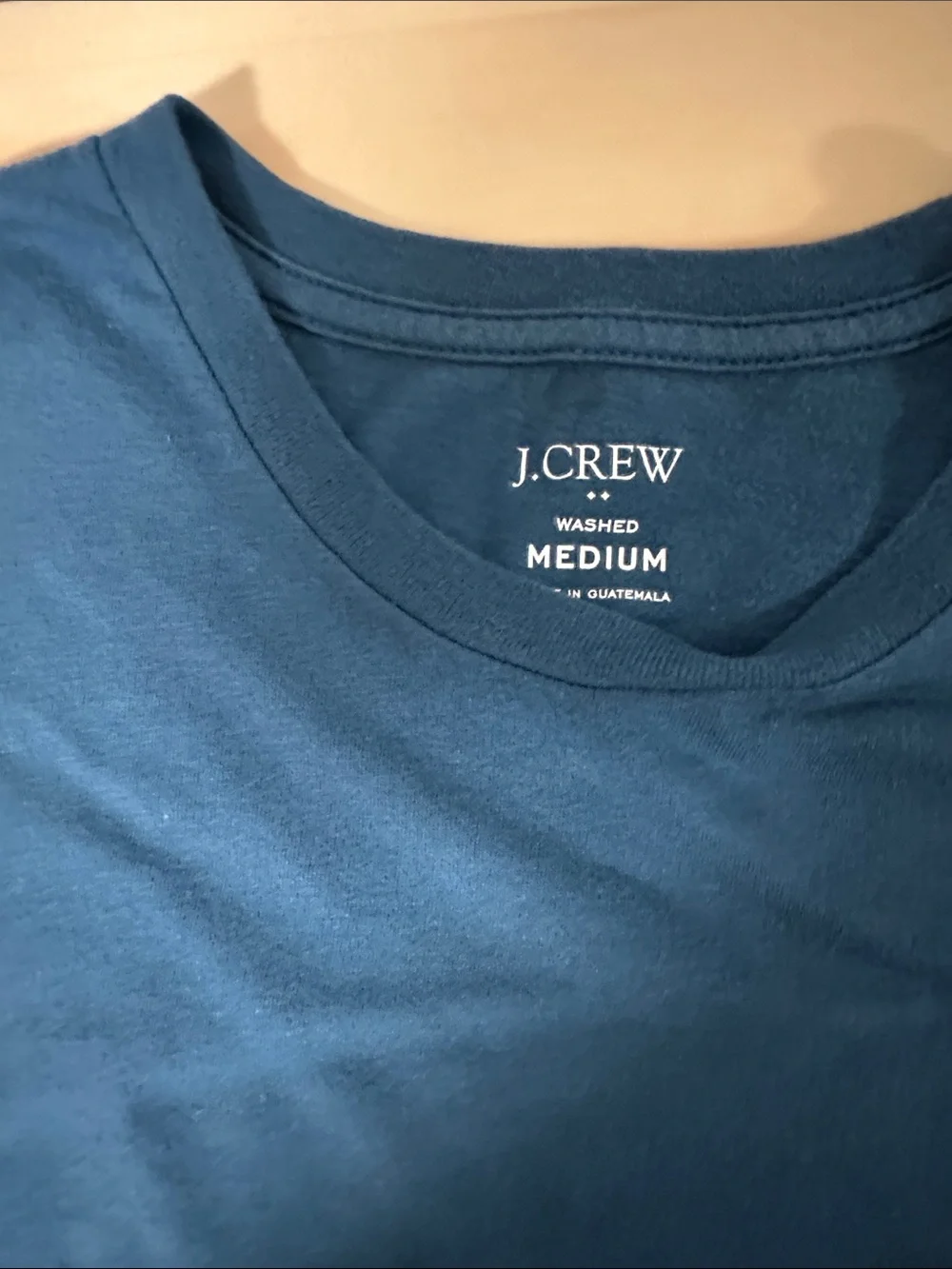 J.Crew Washed Crewneck Tee in Teal Blue